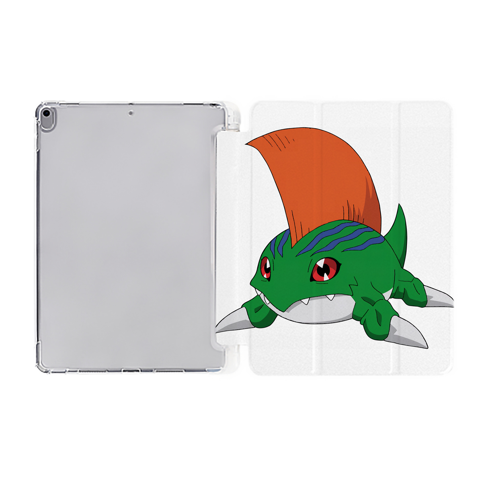 （画像用） Digimon デジタルモンスター/デジモン IPad ケース ペン収納付き 三つ折りスタンド PUレザー×シリコン 対応機種9.5/10.5/10.9インチ